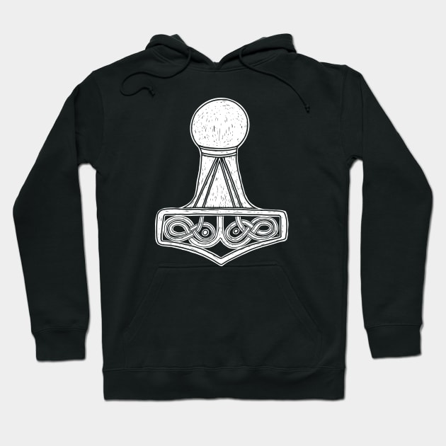 Knotwork Mjolnir Hoodie by LaForma